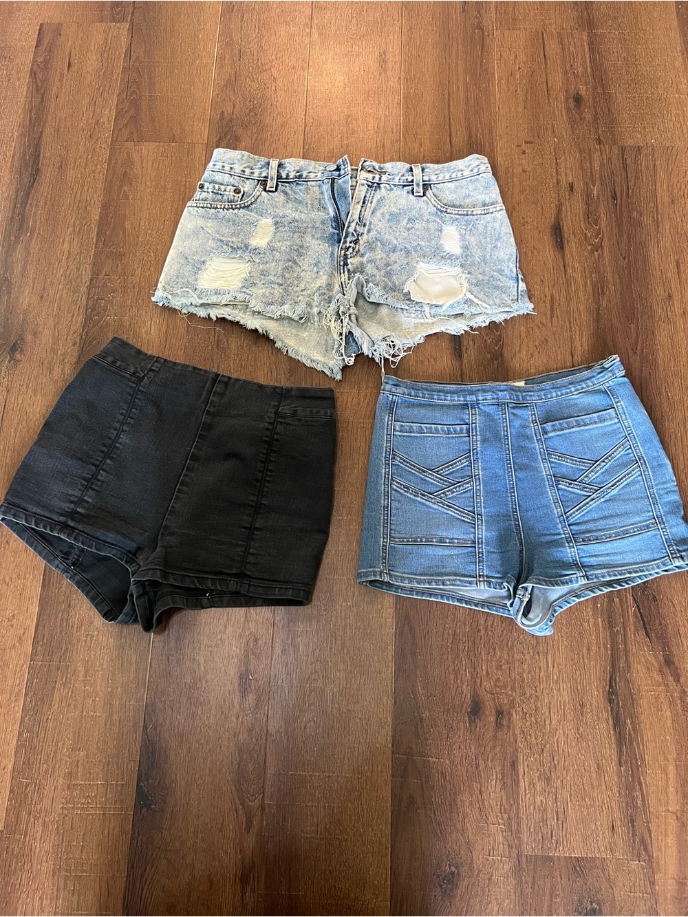 Levi's, Free People, & Unknown Women’s Three-Pack Jean Shorts